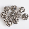 Silver Butterfly Clutch Tie Tack Pin Blanks with Back 10pc