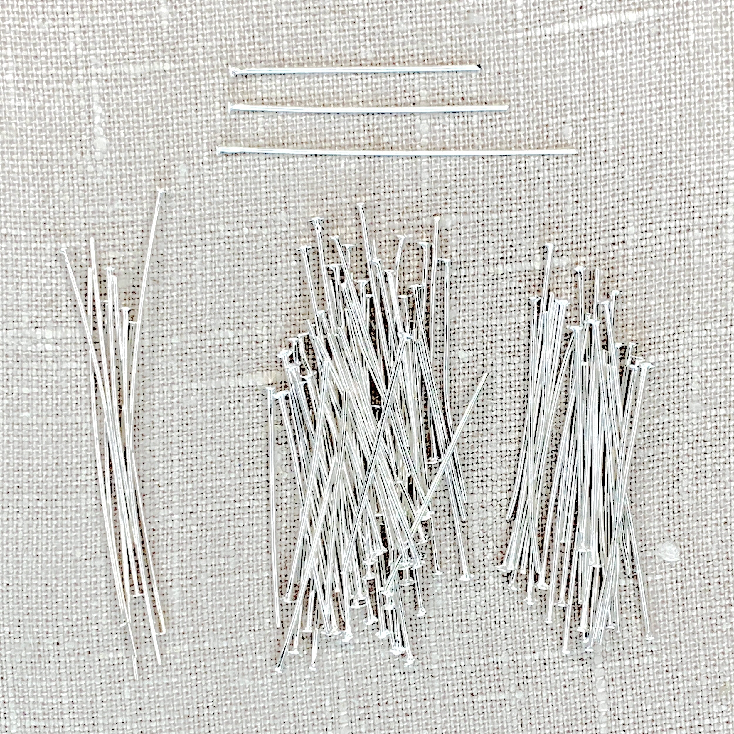 Silver Flat Head Pins 100pc Assortment