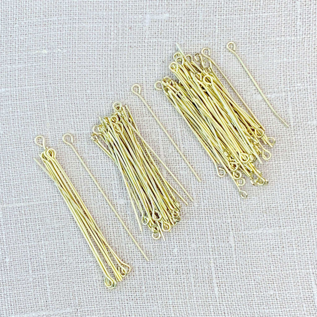 Gold Eye Pins 100pc Assortment