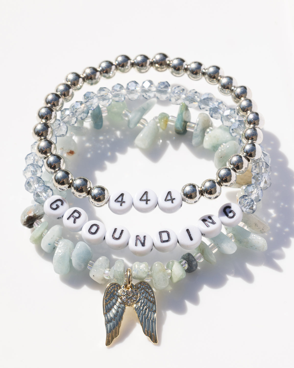 444 Angel Number Balance Bracelet  Set