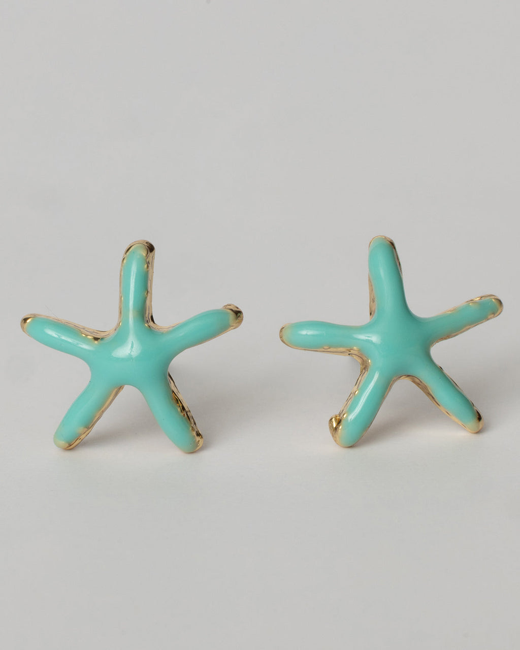 Beachy Turquoise Starfish and Mermaid Tail Ocean Stud Set Coastal Cowgirl