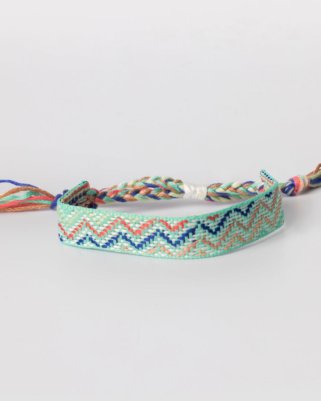 Blue & Tan Macrame Festival Bracelet