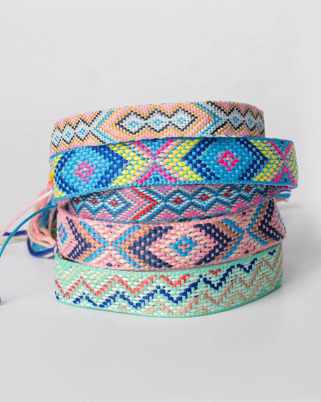 Blue & Tan Macrame Festival Bracelet