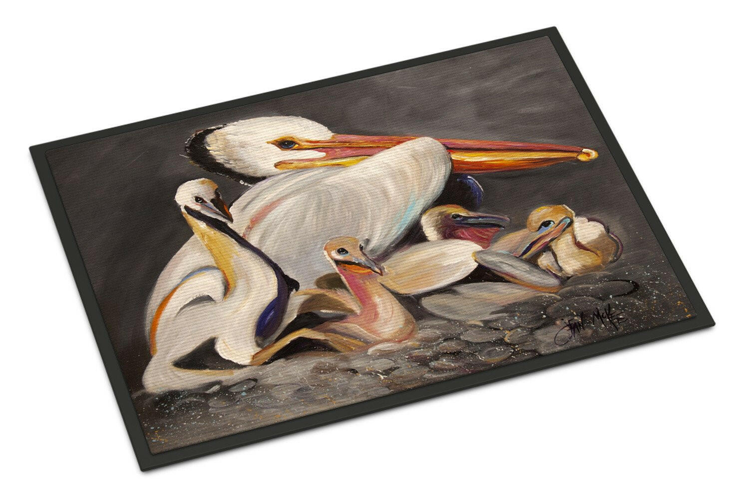 White Pelicans Doormat Indoor Outdoor 18H X 27W Front Door Mat Rugs for Entryway, Non Slip Washable