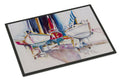 Sailboats in Dry Dock Doormat Indoor Outdoor 18H X 27W Front Door Mat Rugs for Entryway, Non Slip Washable