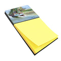 Jeannie Shrimp Boat Watercolor Sticky Note Holder Refillable Dispenser Desk Accessory 3x3 Pad Gift