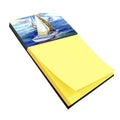 Rock my Boat Sailboats Watercolor Sticky Note Holder Refillable Dispenser Desk Accessory 3x3 Pad Gift