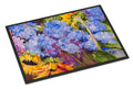 Hydrangeas and Sunflowers Doormat Indoor Outdoor 24H X 36W Front Door Mat Rugs for Entryway, Non Slip Washable Low Pile,