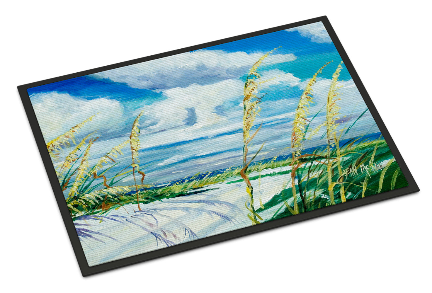 Sea Oats Doormat Indoor Outdoor 24H X 36W Front Door Mat Rugs for Entryway, Non Slip Washable Low Pile,