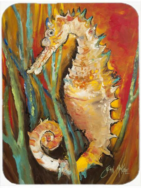Seahorse Cutting Board Tempered Glass Kitchen Cutting Surface, Heat Resistant Chopping, Non-Slip Feet, Food Prep & Serving