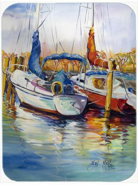 Mississippi Sailboats Cutting Board Tempered Glass Kitchen Cutting Surface, Heat Resistant Chopping, Non-Slip Feet, Food Prep & Serving