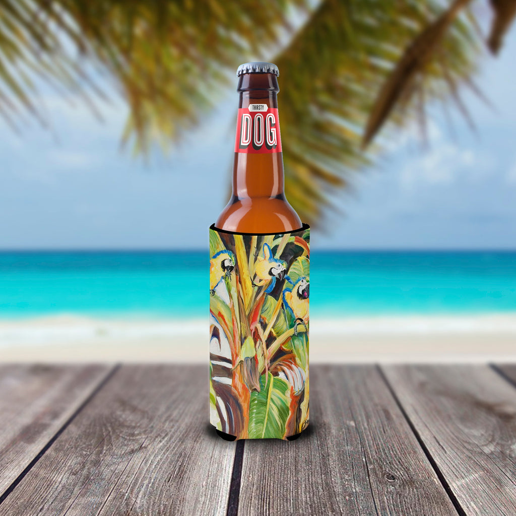 Parrots Slim Can Hugger , Insulated Foam Hugger for 12 oz Slim Cans, Beer Bottles & Water Bottles, Printed in USA