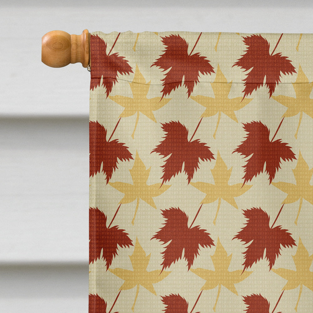 Chinese Crested Fall Leaves Portrait House Flag 28x40 Porch Sleeve Pole Decorative Outside Yard Banner Artwork Wall Hanging, Polyester