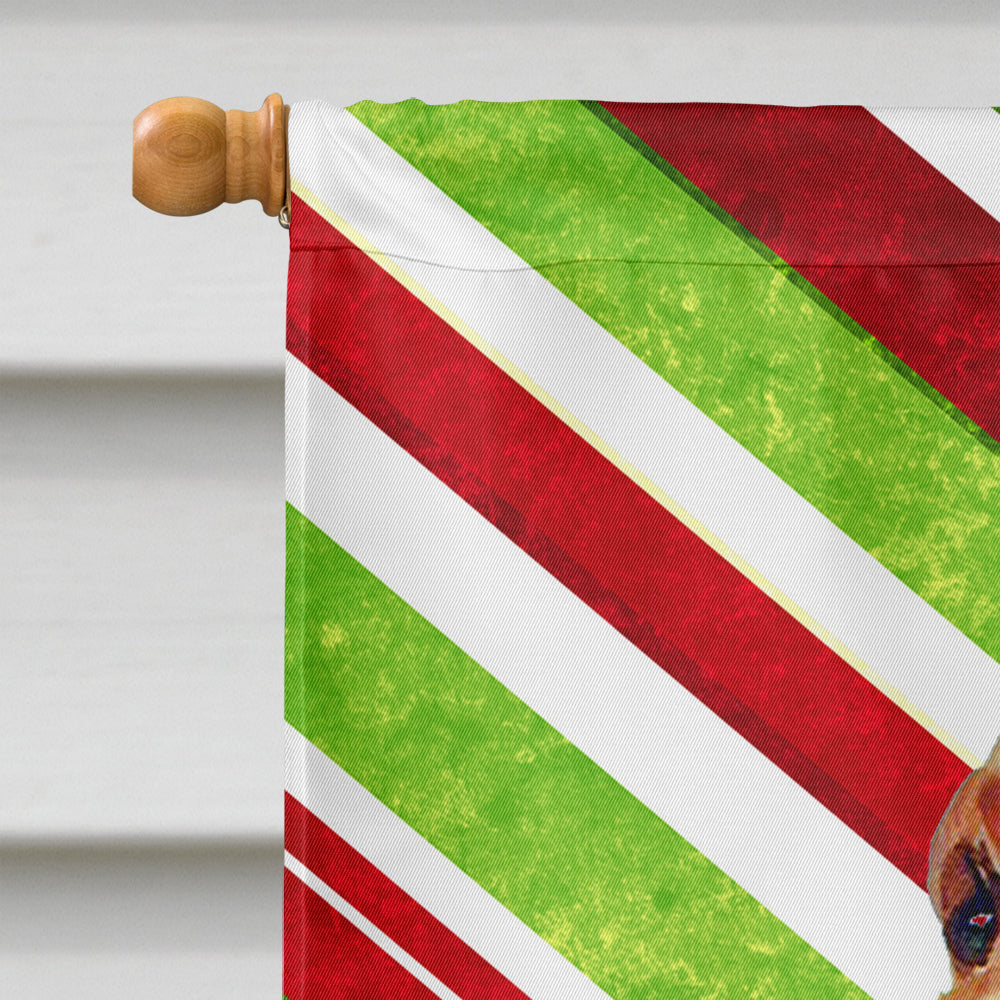 Bloodhound Candy Cane Holiday Christmas House Flag 28x40 Porch Sleeve Pole Decorative Outside Yard Banner Artwork Wall Hanging, Polyester