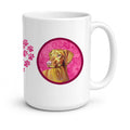 Pink Vizsla Ceramic Coffee Mug 15 oz Decorative Large C Handle Mug Cup for Tea, Cocoa Hot Chocolate