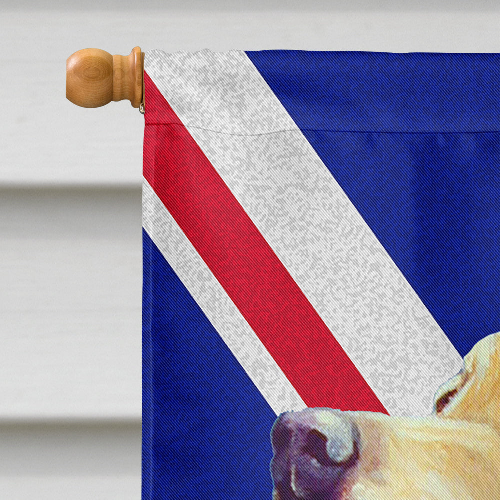 Labrador with English Union Jack British Flag House Flag 28x40 Porch Sleeve Pole Decorative Outside Yard Banner Artwork Wall Hanging, Polyester