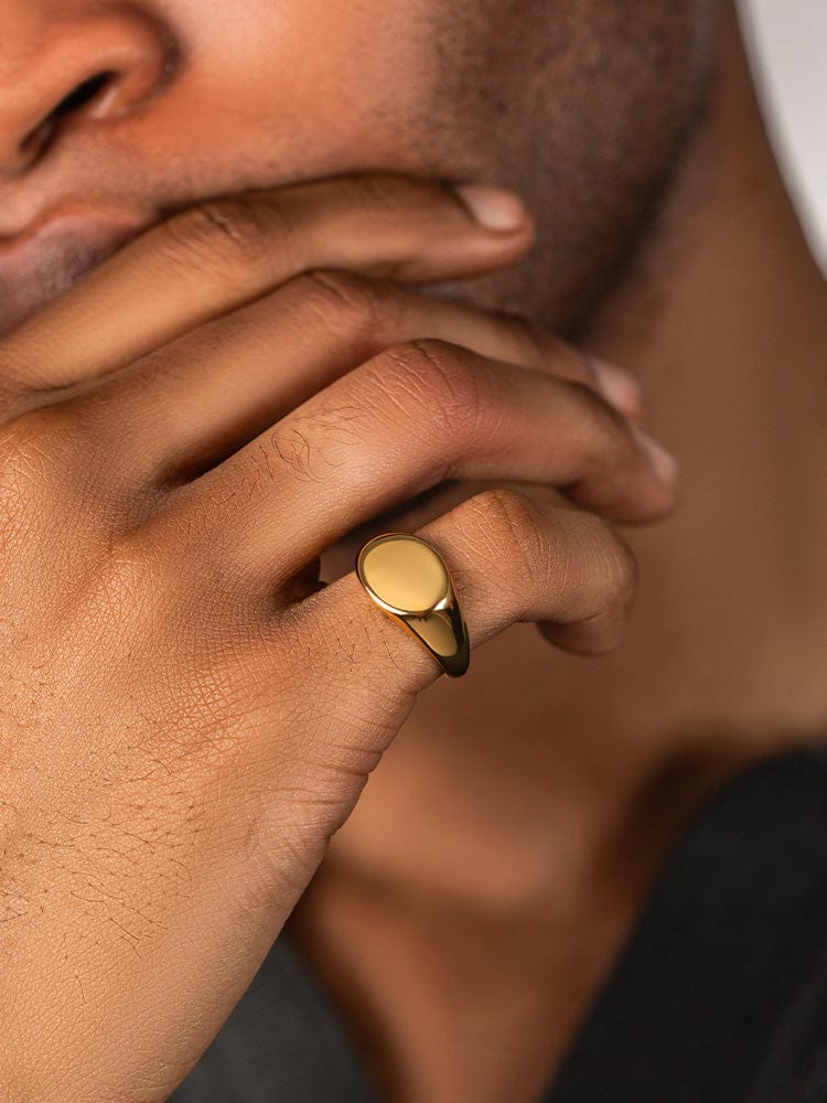 Round Signet Rings (Gold)