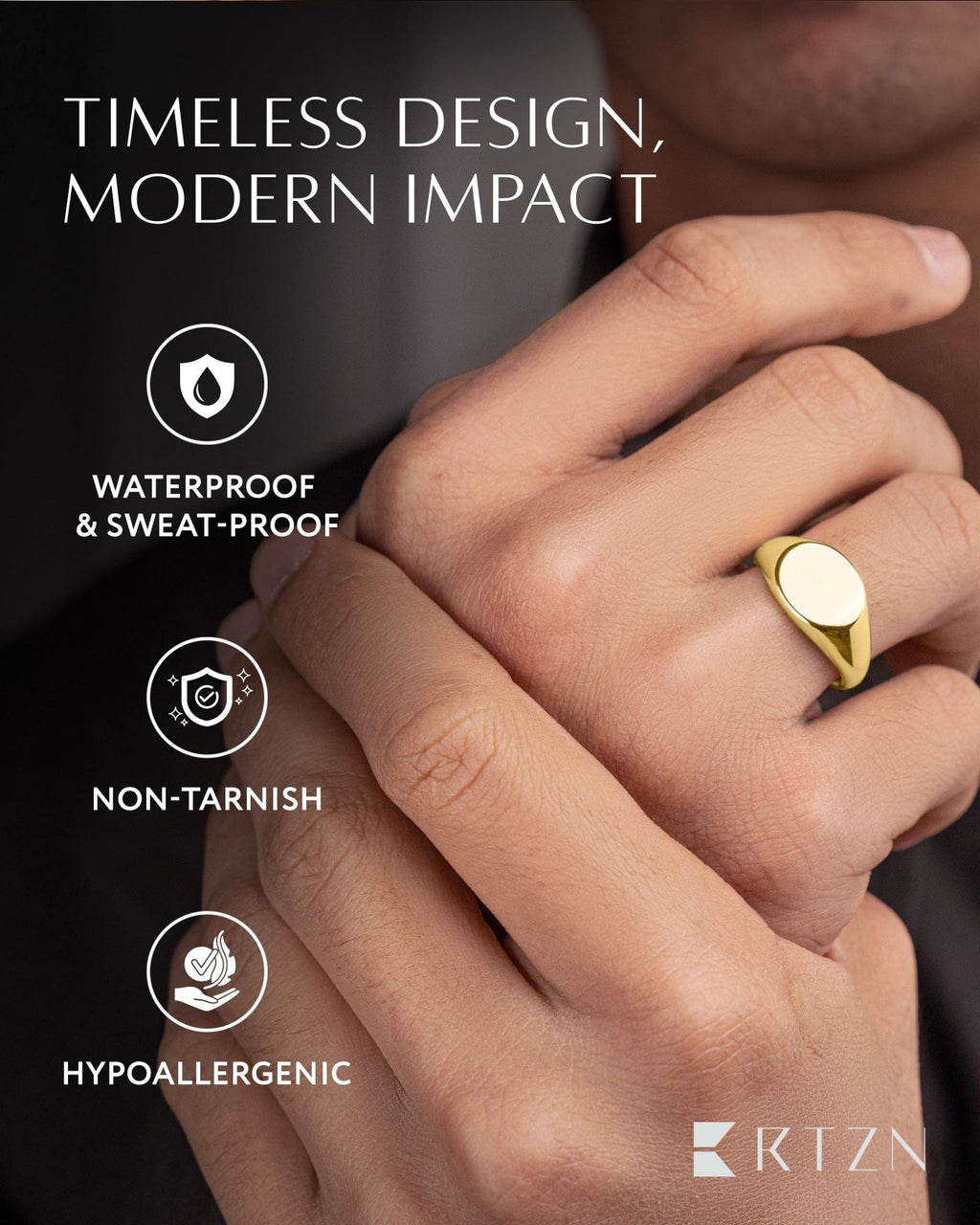 Round Signet Rings (Gold)