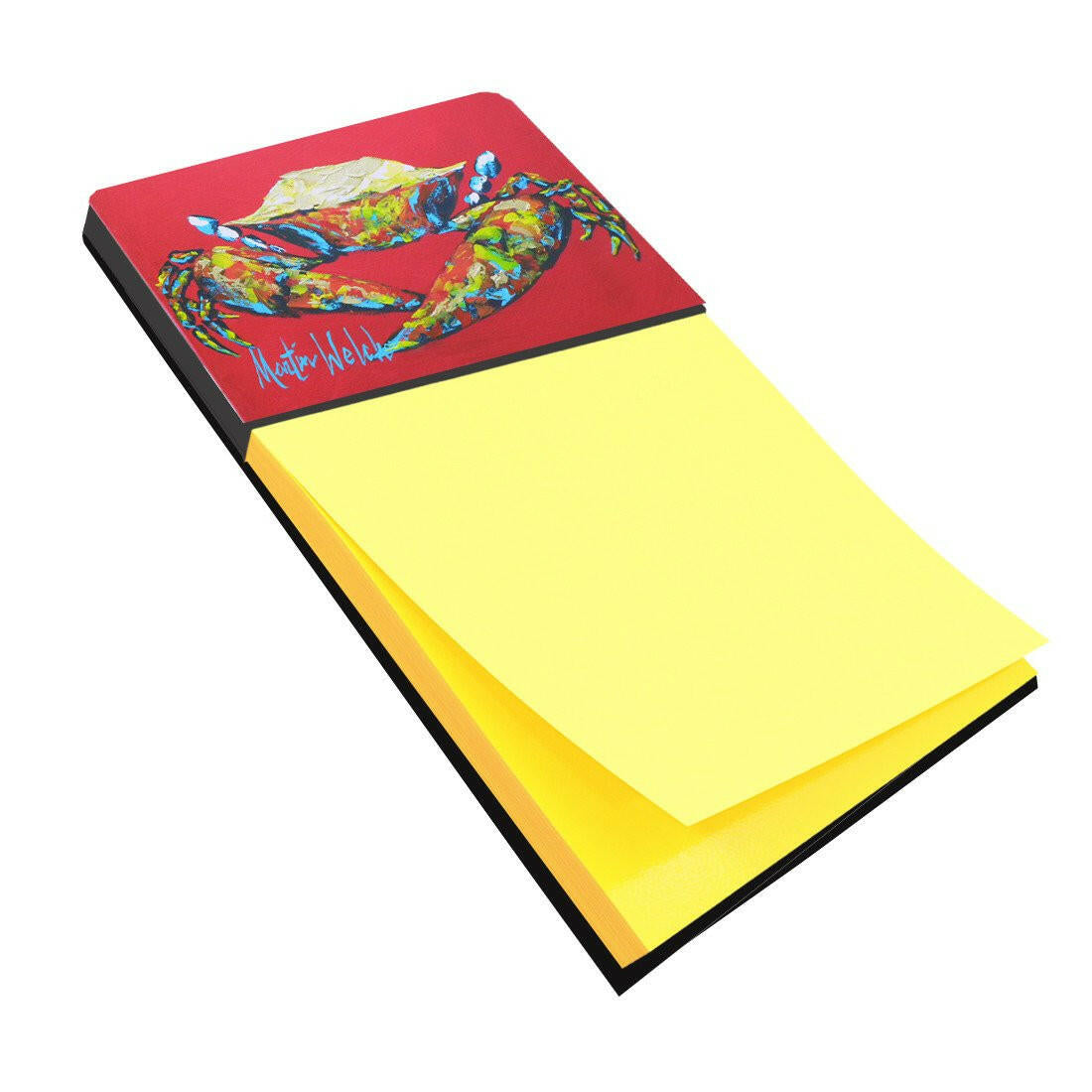 Crab Seafood One Watercolor Sticky Note Holder Refillable Dispenser Desk Accessory 3x3 Pad Gift
