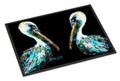 Dressed in Black Pelican Doormat Indoor Outdoor 18H X 27W Front Door Mat Rugs for Entryway, Non Slip Washable