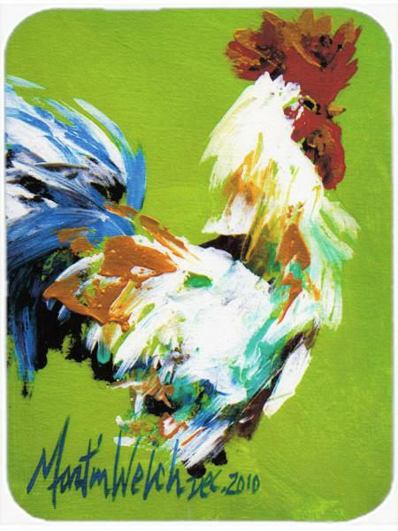 Boss Rooster Cutting Board Tempered Glass Kitchen Cutting Surface, Heat Resistant Chopping, Non-Slip Feet, Food Prep & Serving