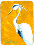Col Mustard the Egret Cutting Board Tempered Glass Kitchen Cutting Surface, Heat Resistant Chopping, Non-Slip Feet, Food Prep & Serving