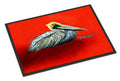 Sitting Brown Pelican Doormat Indoor Outdoor 18H X 27W Front Door Mat Rugs for Entryway, Non Slip Washable
