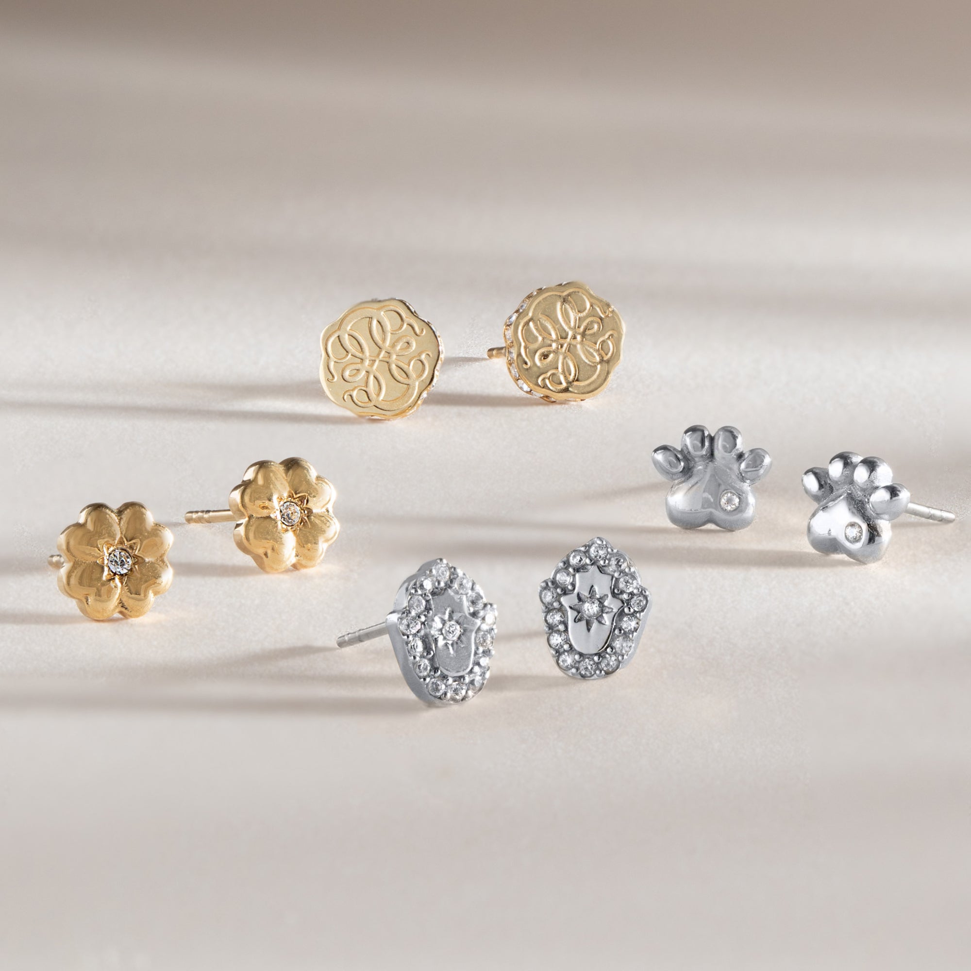 Path of Life Mini Stud Earrings