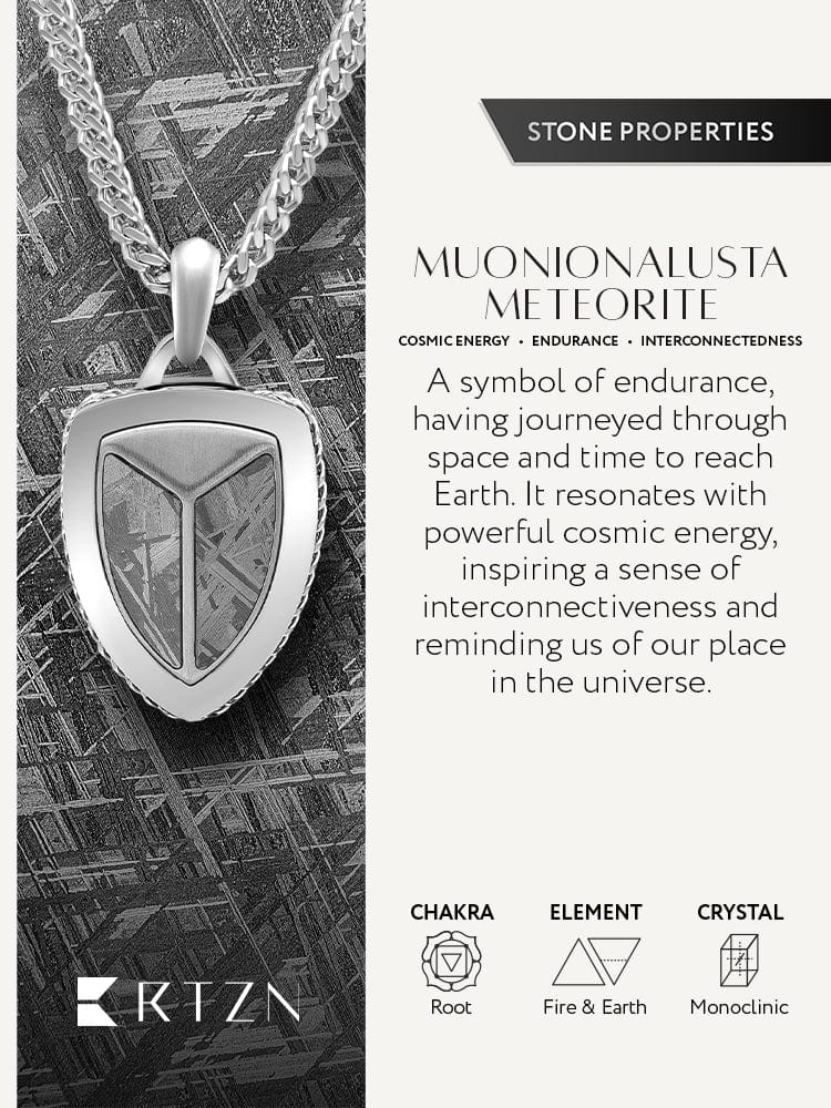 Meteorite Shield Pendant Necklace