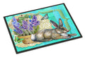 Springtime Easter Rabbit Doormat Indoor Outdoor 24H X 36W Front Door Mat Rugs for Entryway, Non Slip Washable Low Pile,