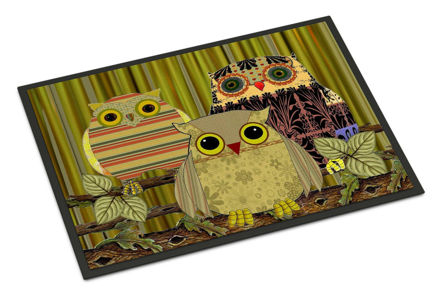 Fall Wisdom Owl Doormat Indoor Outdoor 24H X 36W Front Door Mat Rugs for Entryway, Non Slip Washable Low Pile,