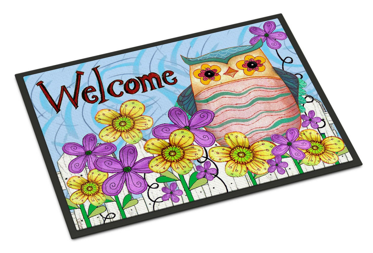 Welcome Owl Doormat Indoor Outdoor 18H X 27W Front Door Mat Rugs for Entryway, Non Slip Washable