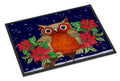 Whose Happy Holidays Owl Doormat Indoor Outdoor 24H X 36W Front Door Mat Rugs for Entryway, Non Slip Washable Low Pile,