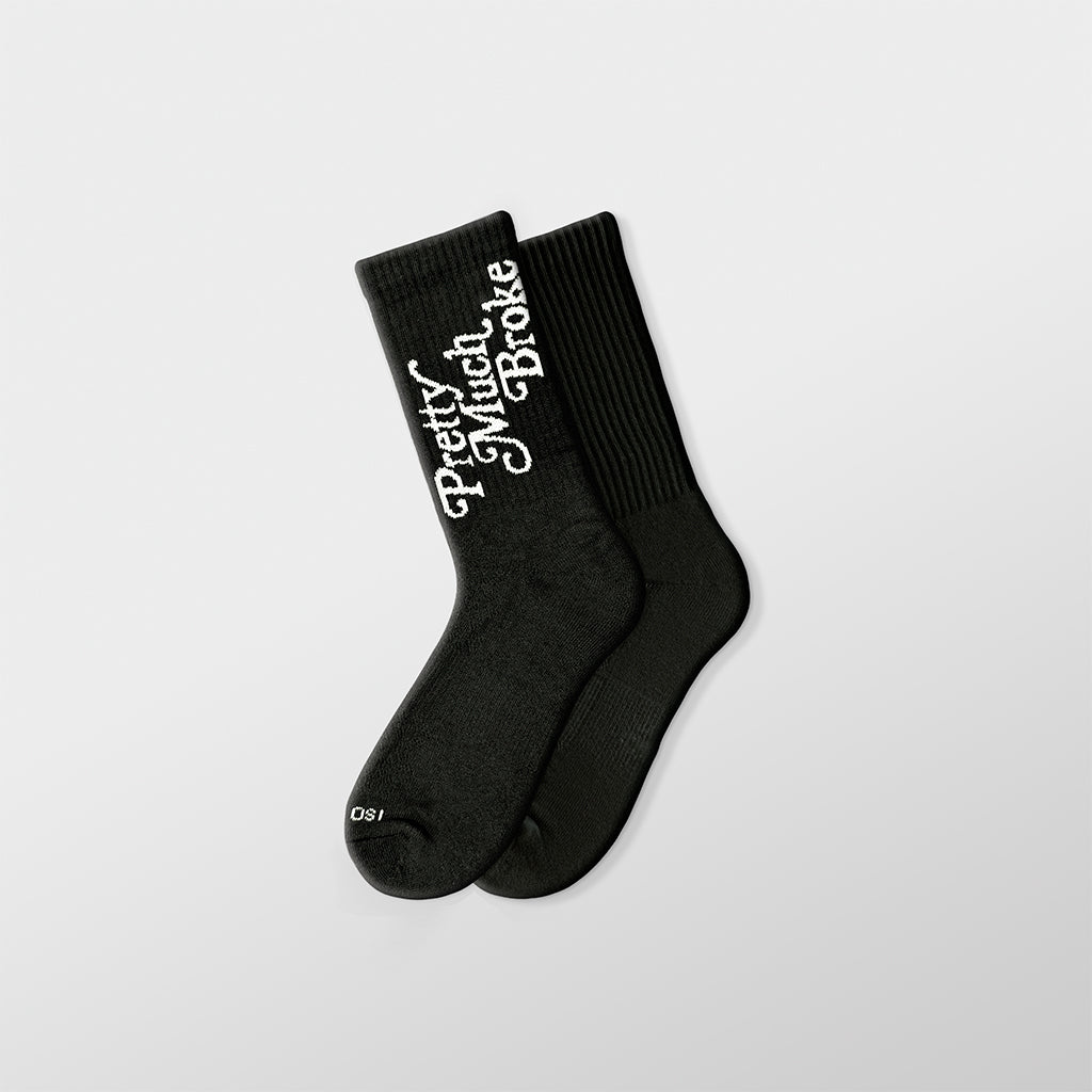 Pretty Much Broke Socks - Black