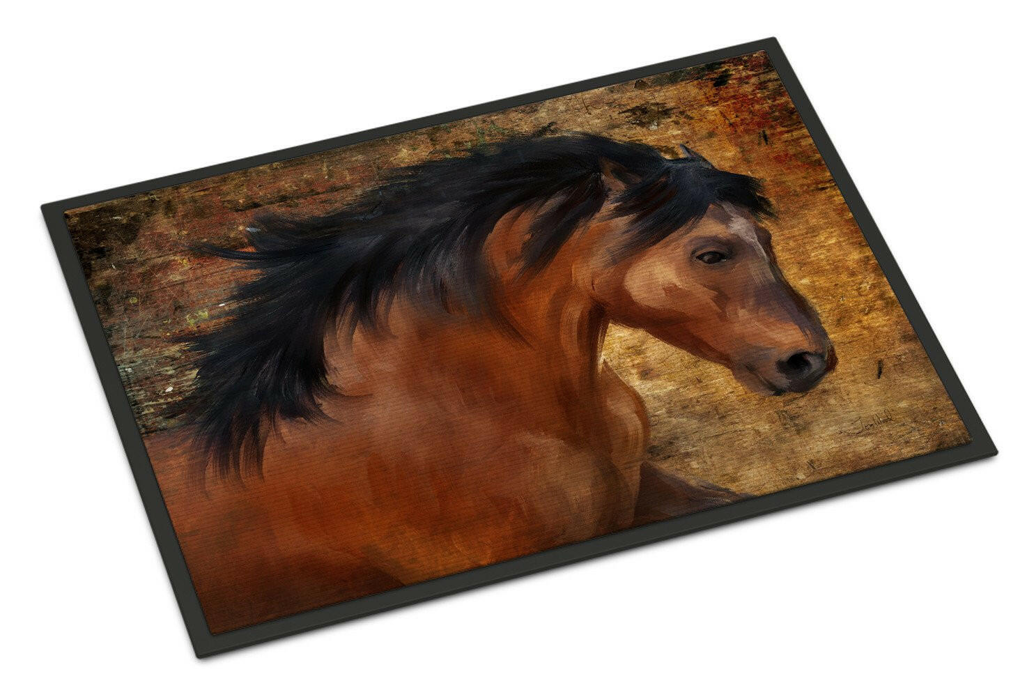 Wild Horse Doormat Indoor Outdoor 18H X 27W Front Door Mat Rugs for Entryway, Non Slip Washable