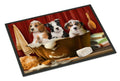 Beagle, Boston Terrier and Jack Russel in the Tub Doormat Indoor Outdoor 18H X 27W Front Door Mat Rugs for Entryway, Non Slip Washable