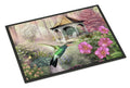 Garden Gazebo Hummingbird Doormat Indoor Outdoor 24H X 36W Front Door Mat Rugs for Entryway, Non Slip Washable Low Pile,