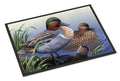 Green Teal Ducks in the Water Doormat Indoor Outdoor 18H X 27W Front Door Mat Rugs for Entryway, Non Slip Washable