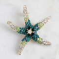 Ombré Jeweled Starfish Brooch