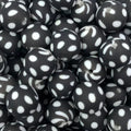 P56 POLKA DOT BLACK 15MM PRINT (10ct)