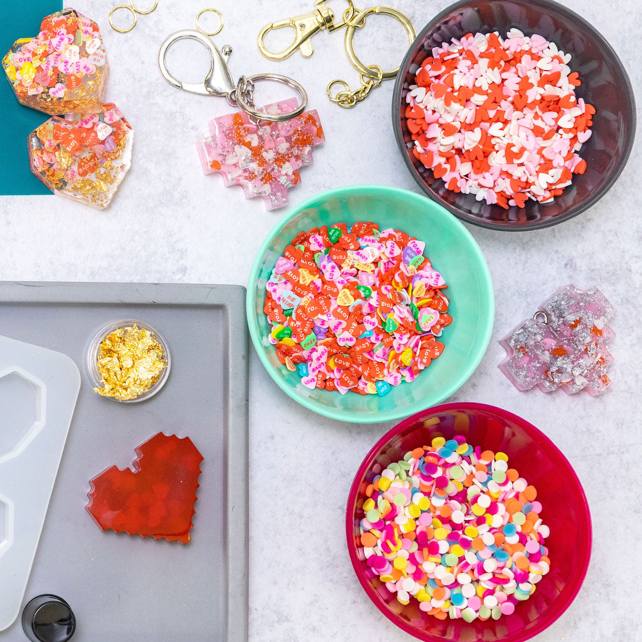 Confetti Discs Multicolor Round Flat Polymer Clay Sprinkle Resin Craft Inclusions