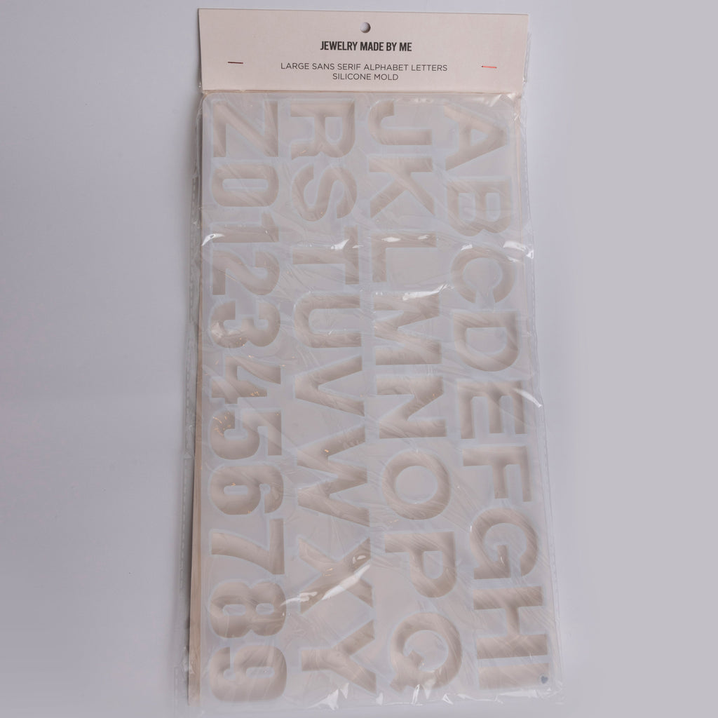 Large Alphabet Letter Charm Silicone Mold Resin Craft DIY