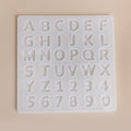 Modern Sans Serif Alphabet Silicone Mold Small Initials and Numbers