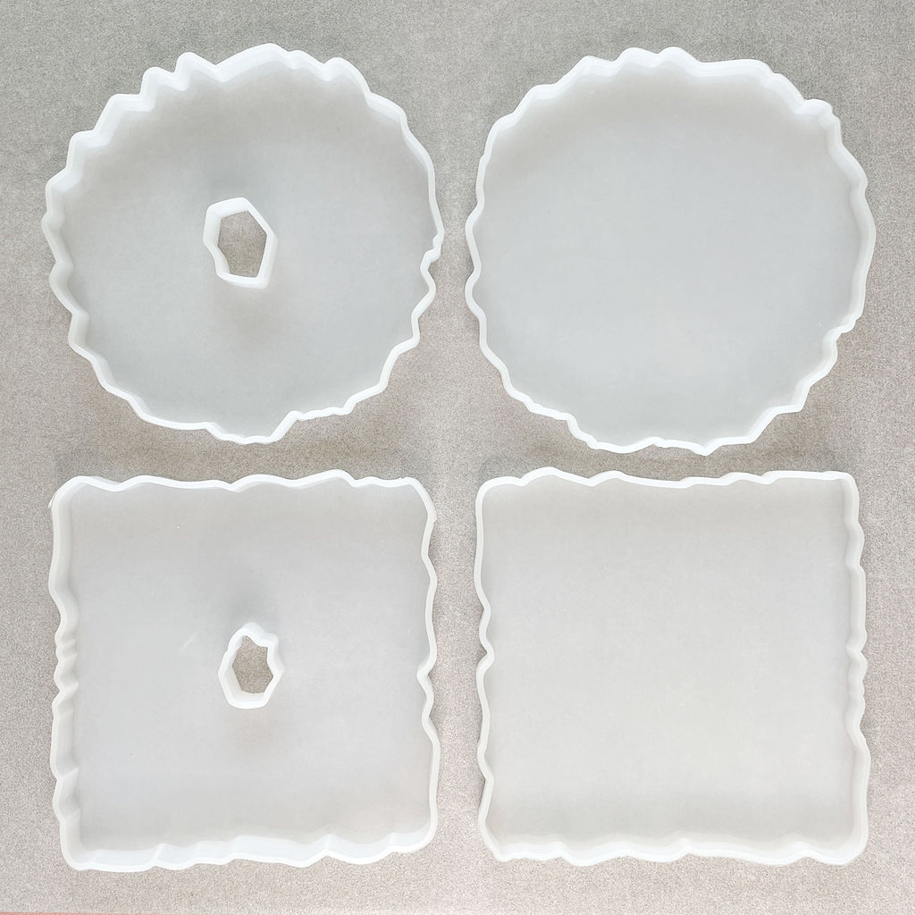 Geode Coasters Silicone Molds 4pc