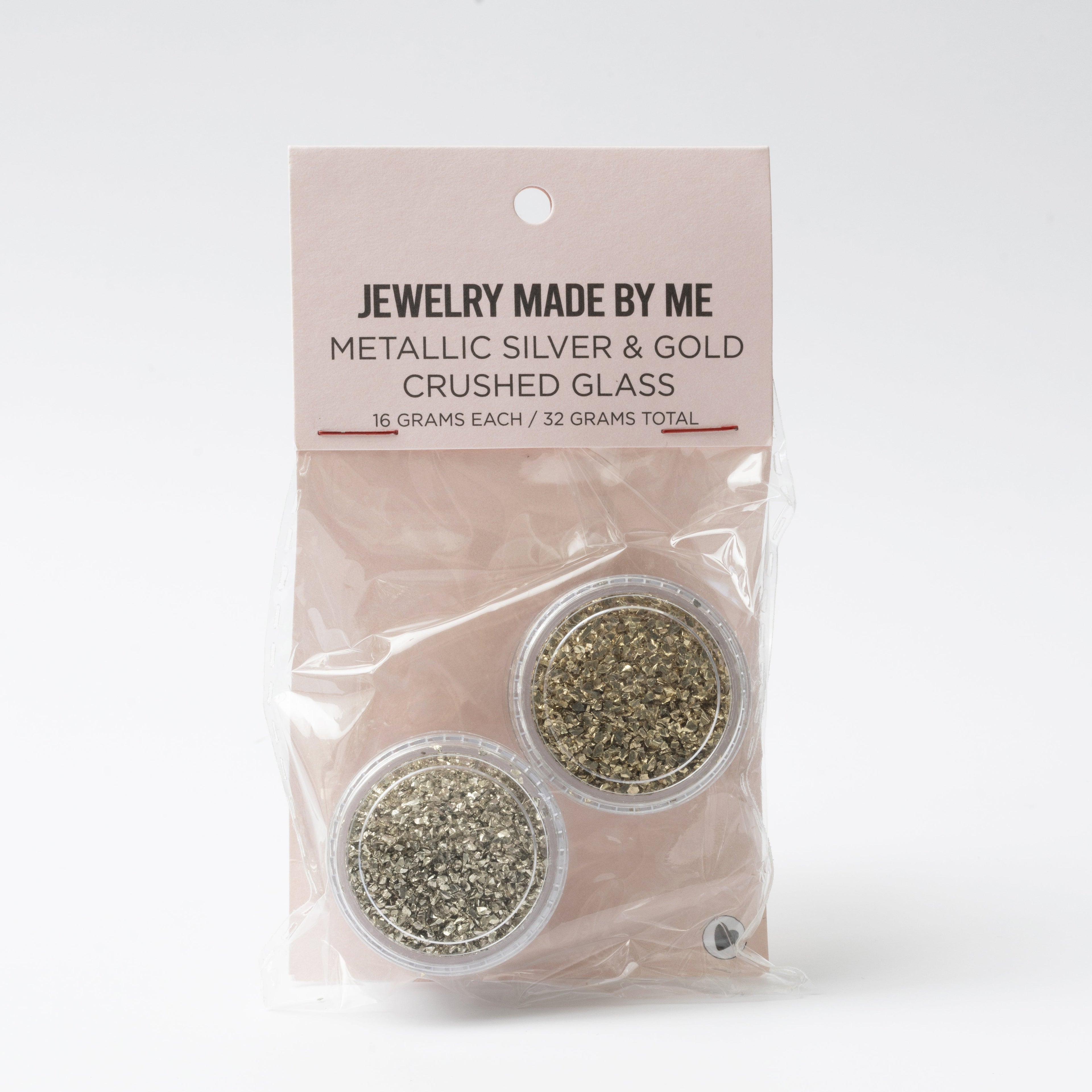 Silver & Gold Toned Crushed Glass Inclusions