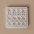 Resin Craft Sugared Texture Gummy Bears Hearts and Stars Clear Silicone Mold