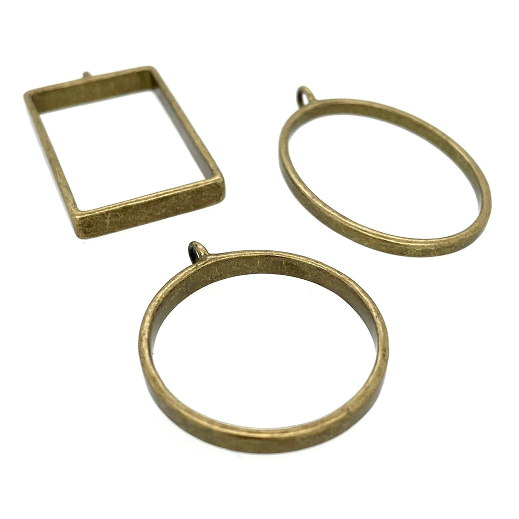 Ox Brass Oval Large Open Bezel