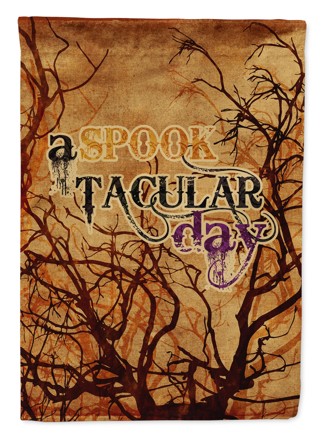 A Spook Tacular Day Halloween House Flag 28x40 Porch Sleeve Pole Decorative Outside Yard Banner Artwork Wall Hanging, Polyester