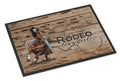 Rodeo Cowgirl Barrel Racer Doormat Indoor Outdoor 18H X 27W Front Door Mat Rugs for Entryway, Non Slip Washable