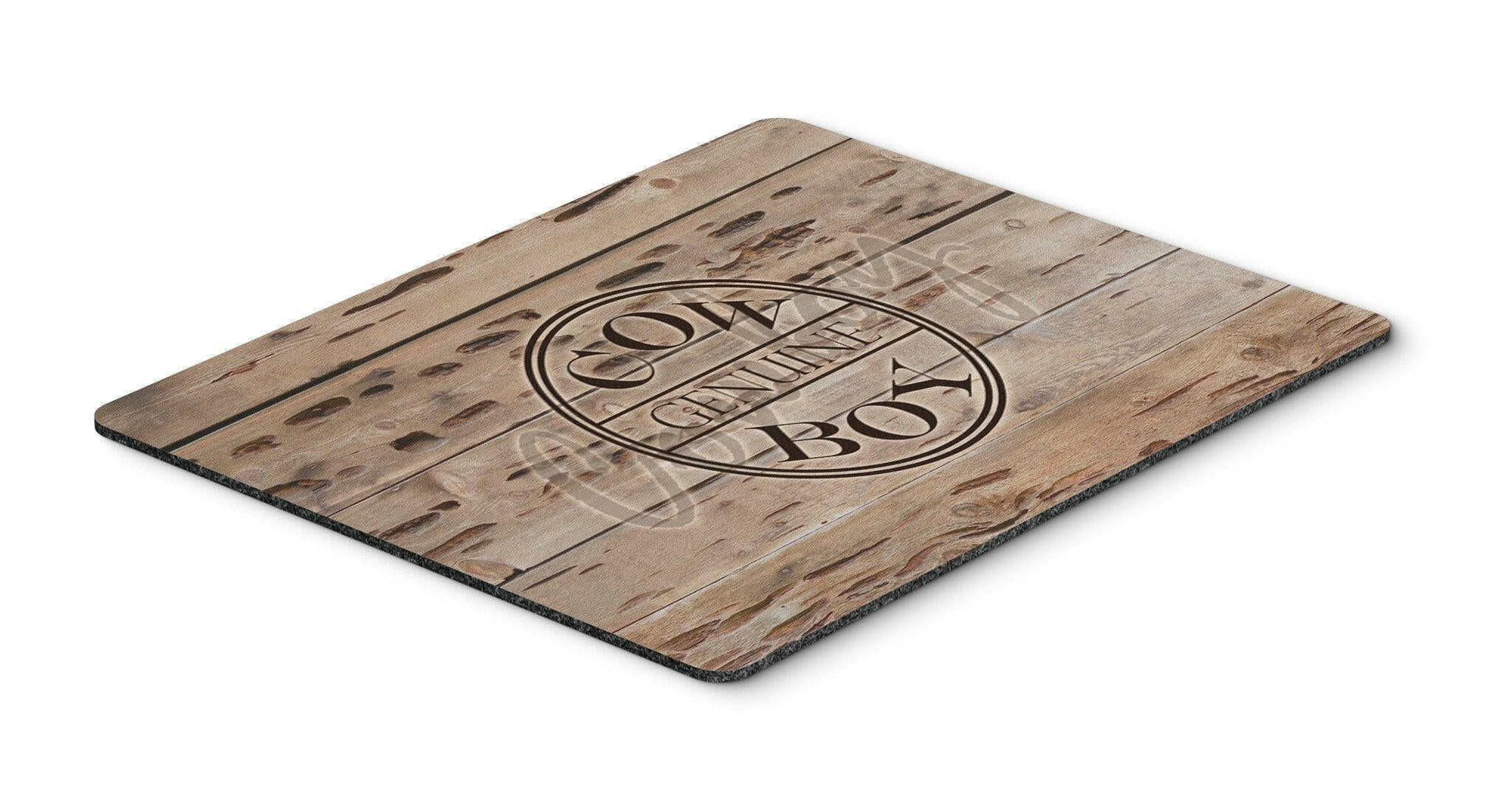 Genuine Cow Boy Branded Mouse Pad, Heat Resistant Trivet Hot Pad , Non Slip Rubber Desk Mat, Kitchen Counter Protector, Home Office Decor Gift